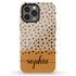 Speckled Dots Custom Name iPhone Case